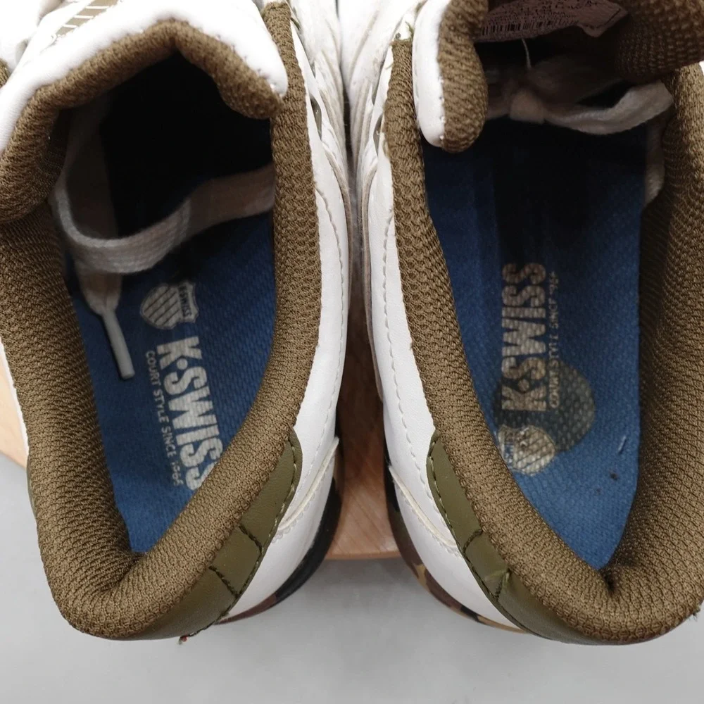 K-Swiss Boys/Mens Size 3.5 Womens 5‎ Court Style White Camo Shoes Low Top